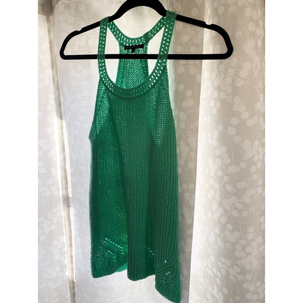 Staccato Womens Tank Top Green— Knit Racerback